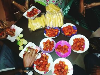 Woman eating food