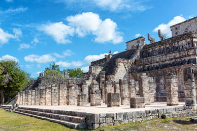 Temple of thousand warriors against cloudy sky