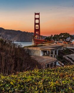 Tower against sky during sunset