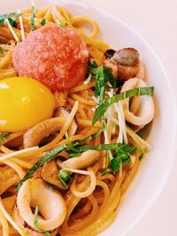 Close-up of pasta in plate