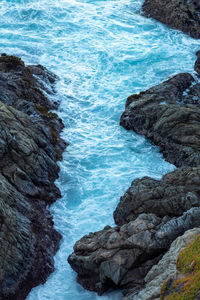 Rock formation on sea shore