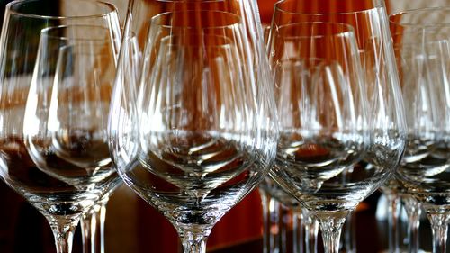 Close-up of beer in glass