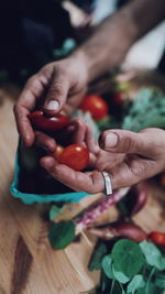 Close-up of hand holding ice cream