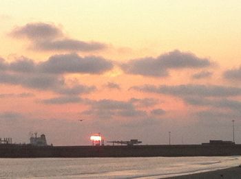 View of sea at sunset