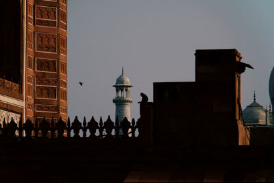 Low angle view of building against clear sky