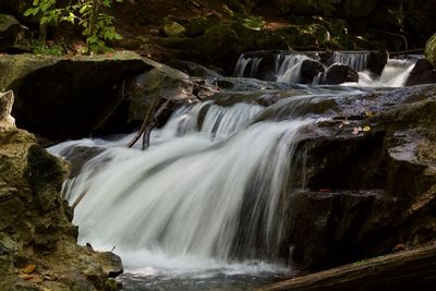 Scenic view of waterfall