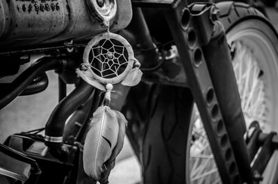 Close-up of motorcycle