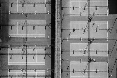 Aerial view of tennis court