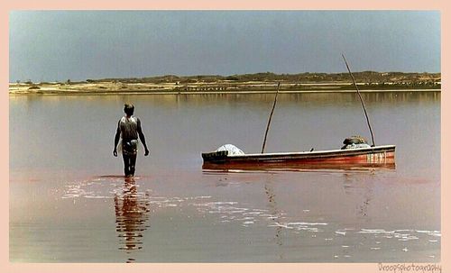 Full length of woman in water