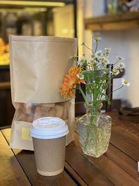 Close-up of potted plant on table