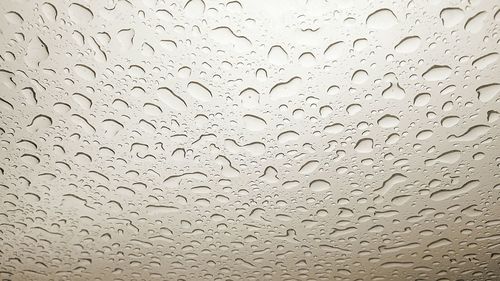 Close-up of water drops on glass