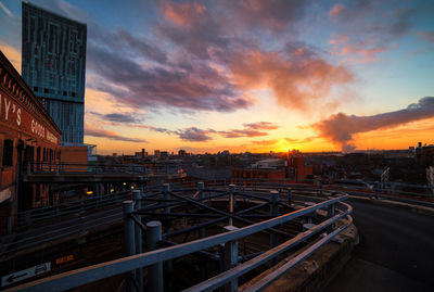 Cityscape at sunset