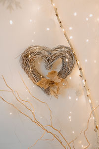 Close-up of heart shape decoration
