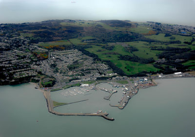 Aerial view of rural landscape