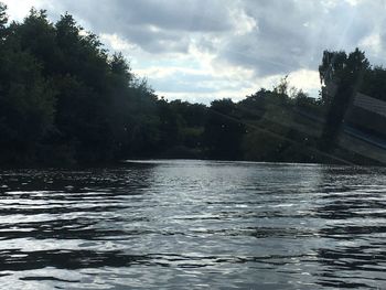 Scenic view of river against sky