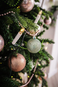 Close-up of christmas decorations