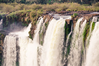 Scenic view of waterfall