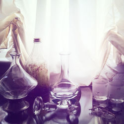 Close-up of bottle on table