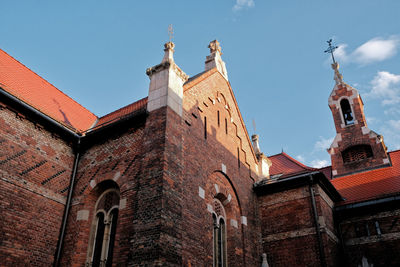 Low angle view of church against sky