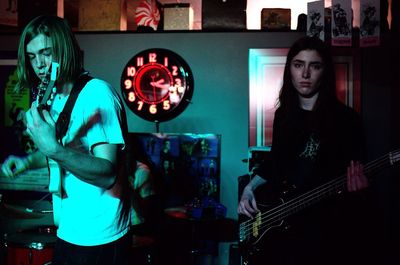 Woman looking at camera