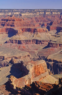 Aerial view of rock formations