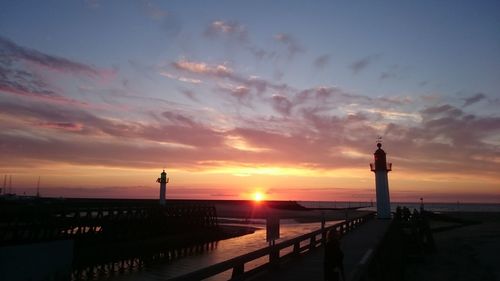 Scenic view of sea during sunset