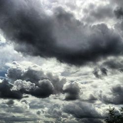 Low angle view of cloudy sky