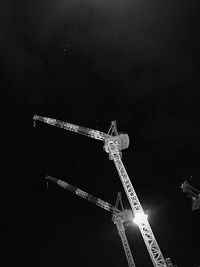 Low angle view of built structure at night