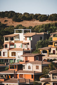 High angle view of townscape against sky