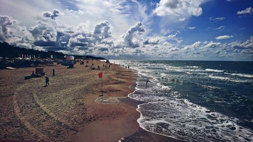 Panoramic view of beach against sky