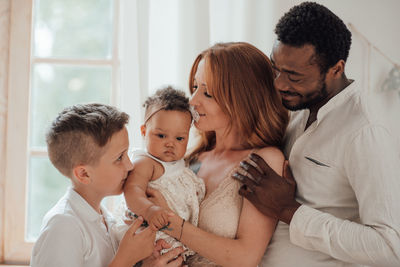 Group of people at home