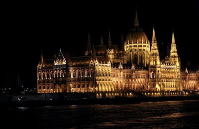 Illuminated city at night