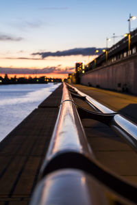 View of bridge against sky at sunset