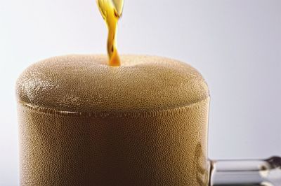 Close-up of food over white background