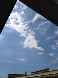 Low angle view of cloudy sky