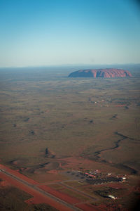 Scenic view of landscape against clear sky