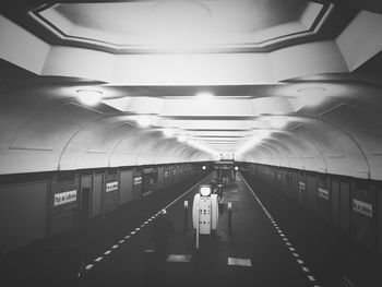 Illuminated underground walkway