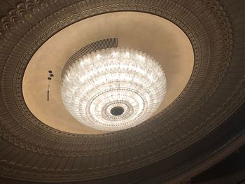 Low angle view of spiral staircase in building