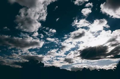 Low angle view of cloudy sky