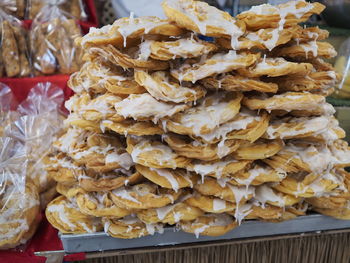 Close-up of spices for sale at market stall