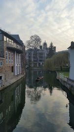 Reflection of built structures in water