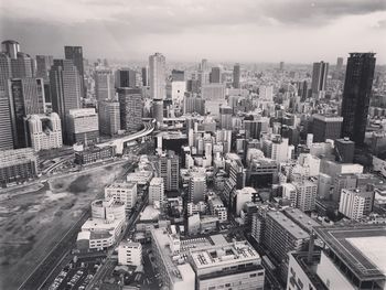 High angle view of cityscape