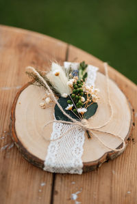 Close-up of food in plate on table