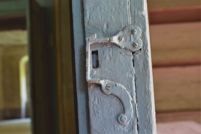 Close-up of closed door