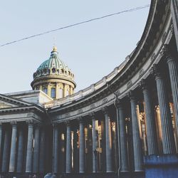 Low angle view of kazan cathedral against sky