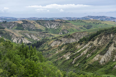 High angle view of landscape against sky