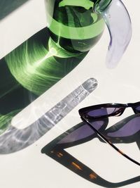 High angle view of sunglasses on table