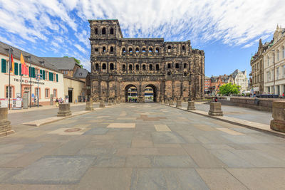 View of historical building against cloudy sky