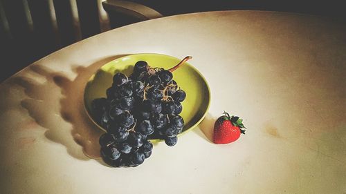 High angle view of dessert