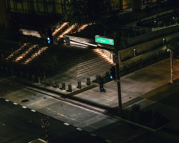 Illuminated city at night